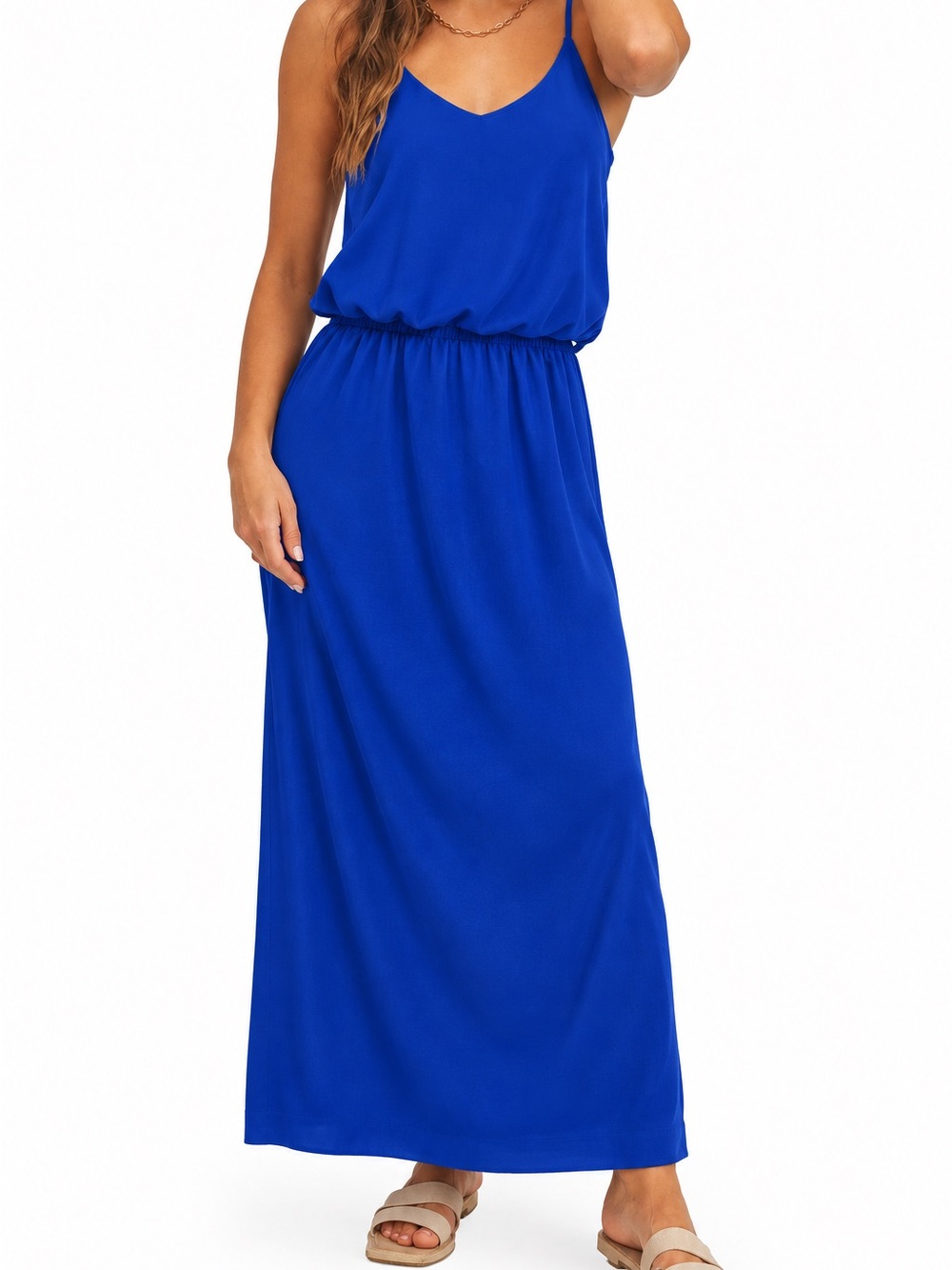 Lush Royal Blue Spaghetti Strap Maxi Dress